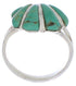 Sterling Silver Southwest Seashell Turquoise Ring Size 7-3/4 FX22374